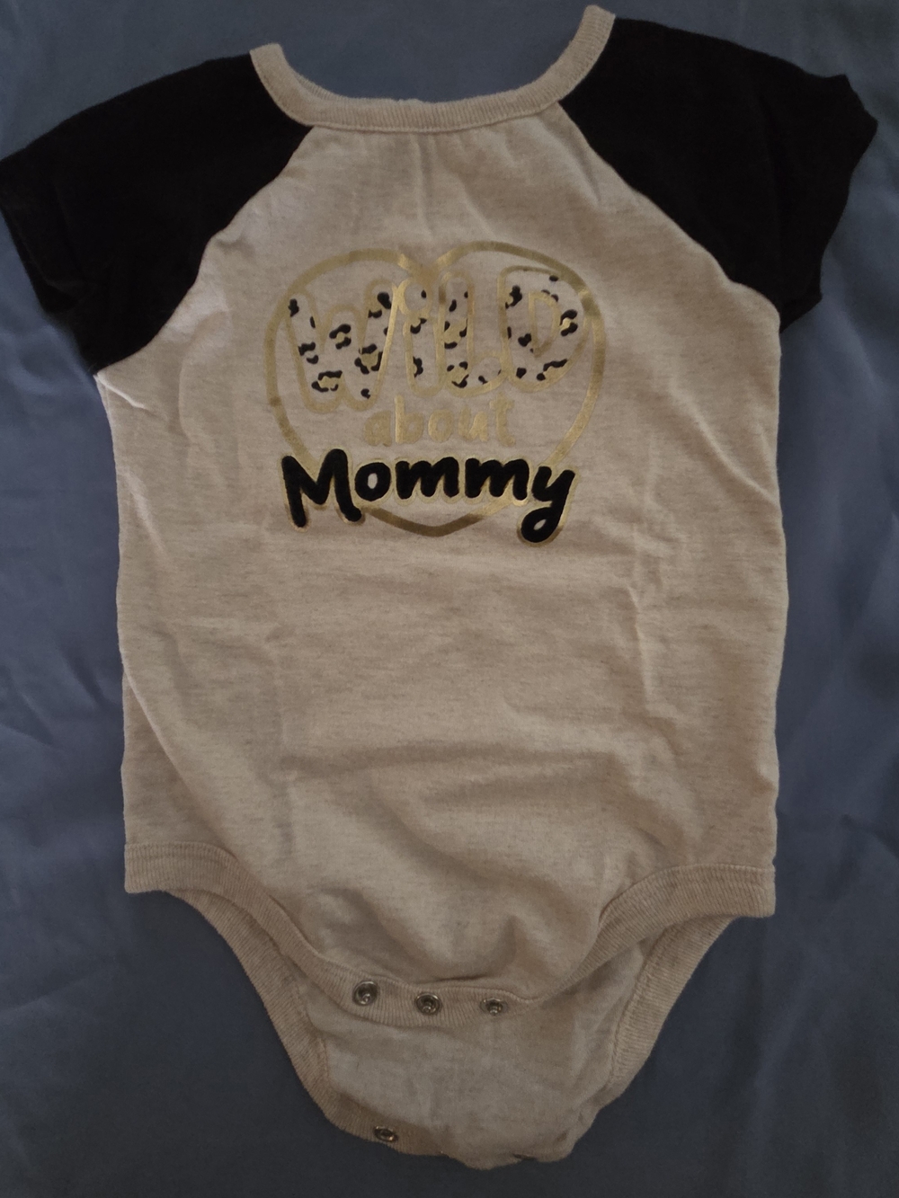 Garanimals Beige & Black 'Mommy' One-Piece Bodysuit Size 12m
